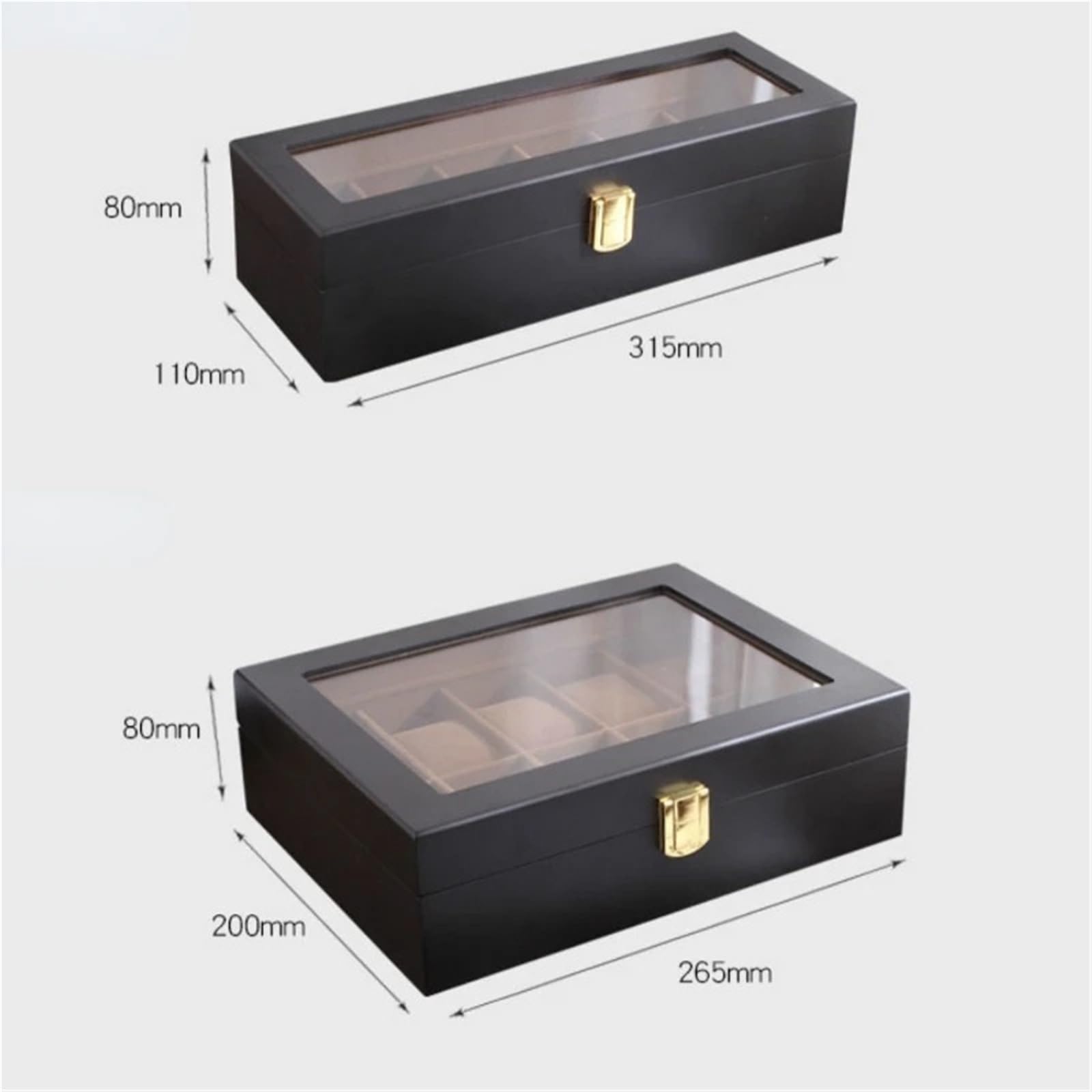 Cajas de madera for relojes con 6/10/12 rejillas, vitrina for relojes, organizador de almacenamiento for guardar joyas.(Double layer)