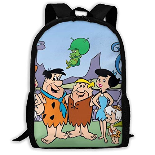 KDRW Mochila de Ocio Bolsa de Viaje de Ordenador de Escuela The Flintstones Students