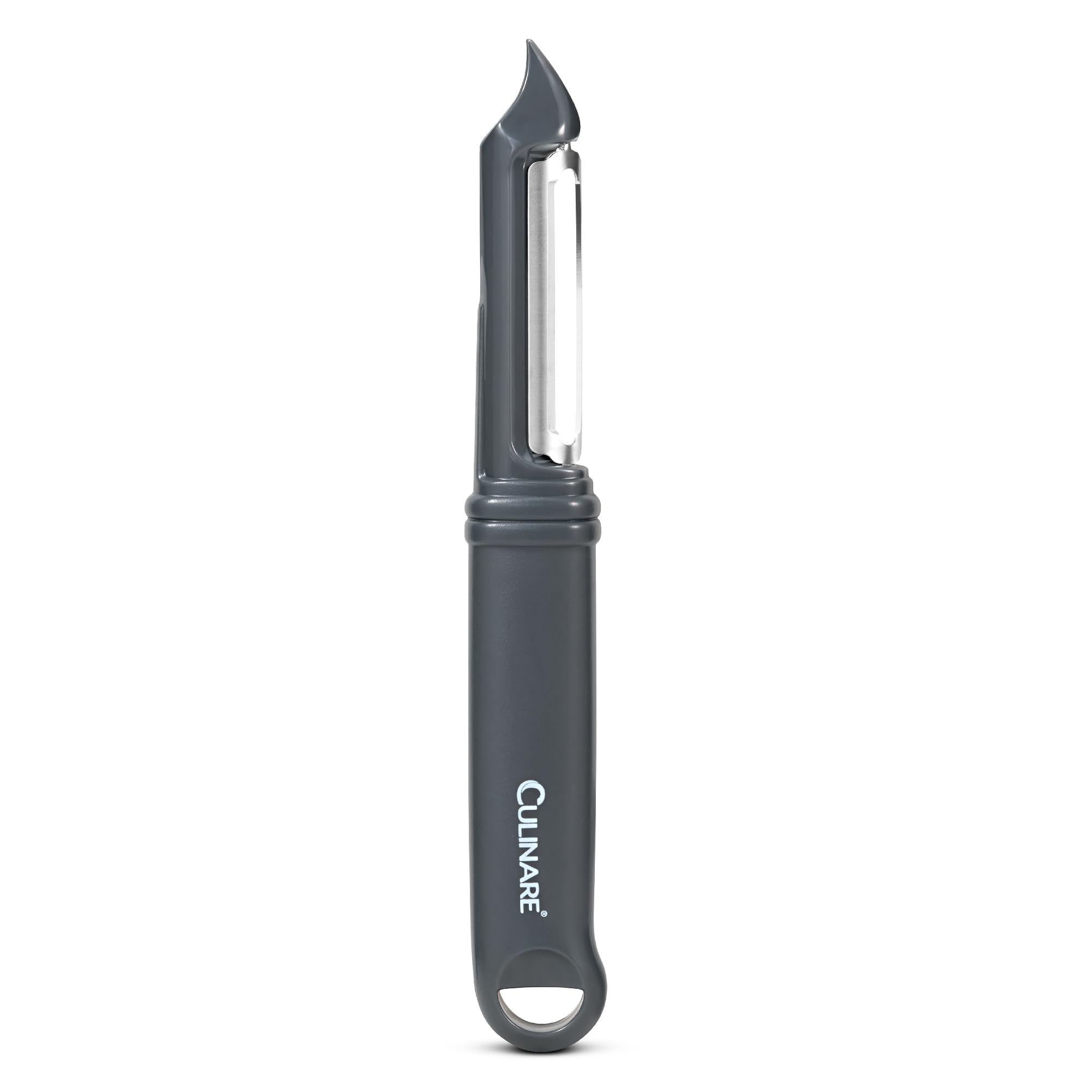 Culinare Swivel Peeler, Grey, Plastic/Stainless Steel, Manual Potato/Vegetable/Fruit Peeler, Moves Over Contours for Fast Peeling, Dishwasher Safe