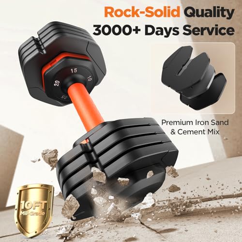 2026 FDB2 Updated Adjustable Dumbbell Set of 2, 110lbs/50lbs Weights Dumbbell Set with Storage Box, 25lbs/55lbs Adjustable Weights with Anti-slip Silicone Grip, Weight Set For Home Gym Suit both Men and Women - Image 6