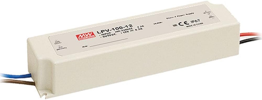 Mean Well LPV-100-12 Enclosed Switching LED Power Supply 12V 8.5 Amp 102W