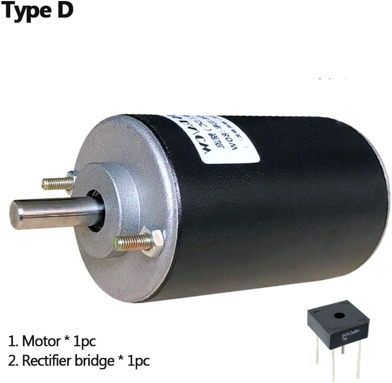 220V 80W 6500rpm Micro Permanent Magnet DC Motor Carbon Brush High Speed Ball Bearing Adjustable Speed - (Voltage(V): Type A)