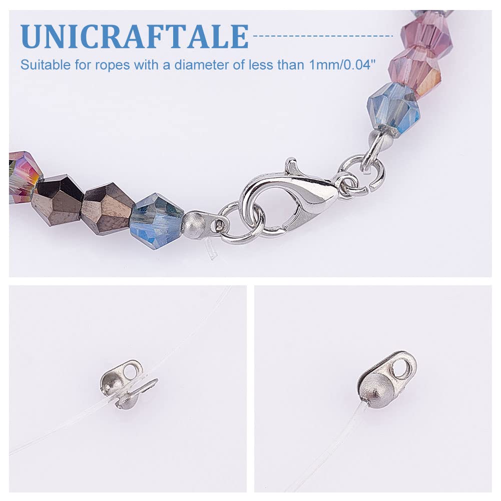 UNICRAFTALE 200 Calotte Per Perline In Acciaio Inox 4x2mm Foro 1mm - Coprinodo A Conchiglia Per Creazione Gioielli