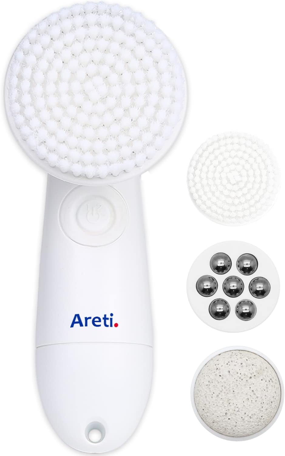 Areti Tokyo Facial Cleansing Brush Waterproof IPX7 with 4 Brush Heads for Deep Clean Skin Care Massage Exfoliation w04-SPA
