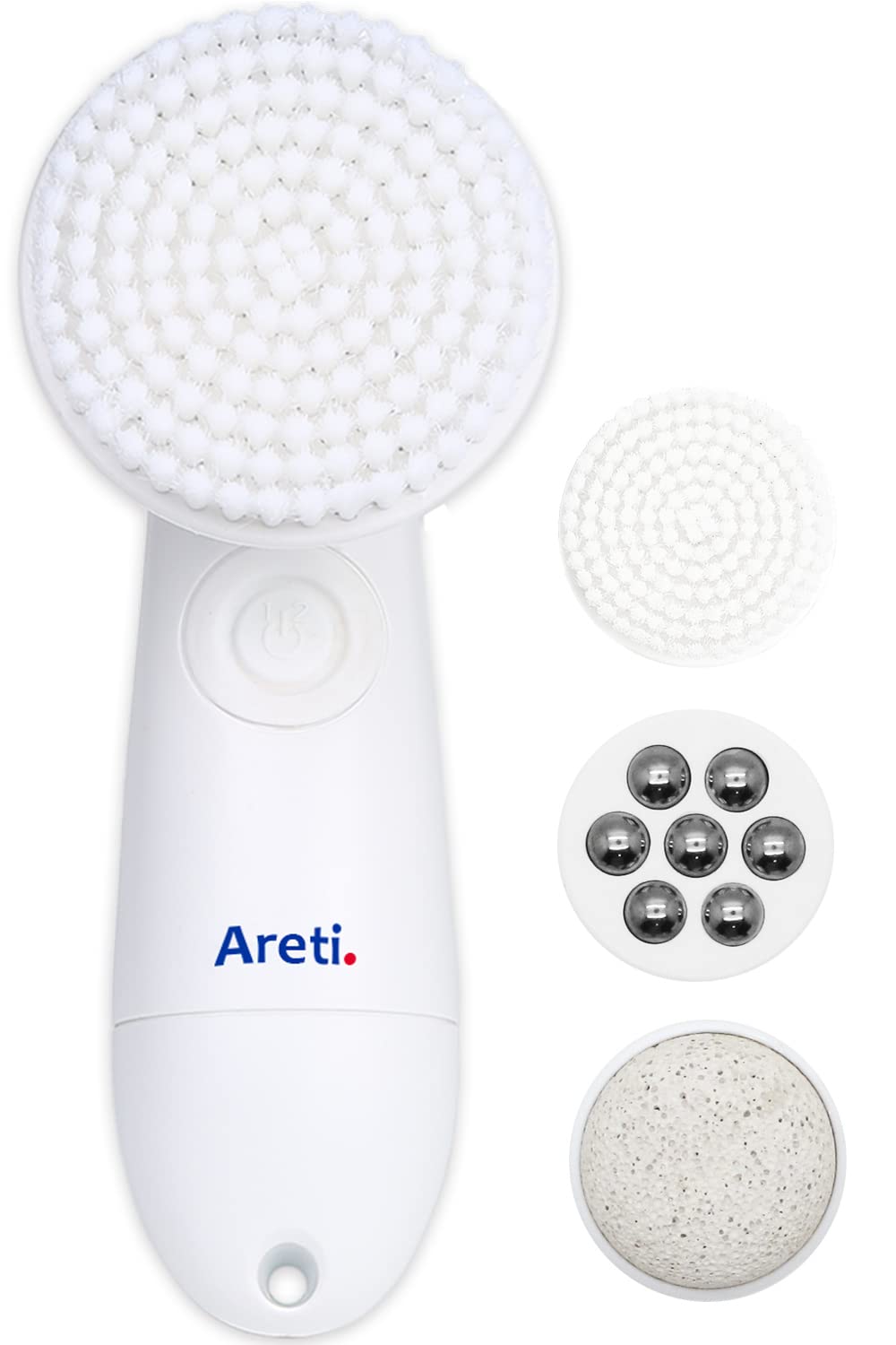 Areti Tokyo Facial Cleansing Brush Waterproof IPX7 with 4 Brush Heads for Deep Clean Skin Care Massage Exfoliation w04-SPA