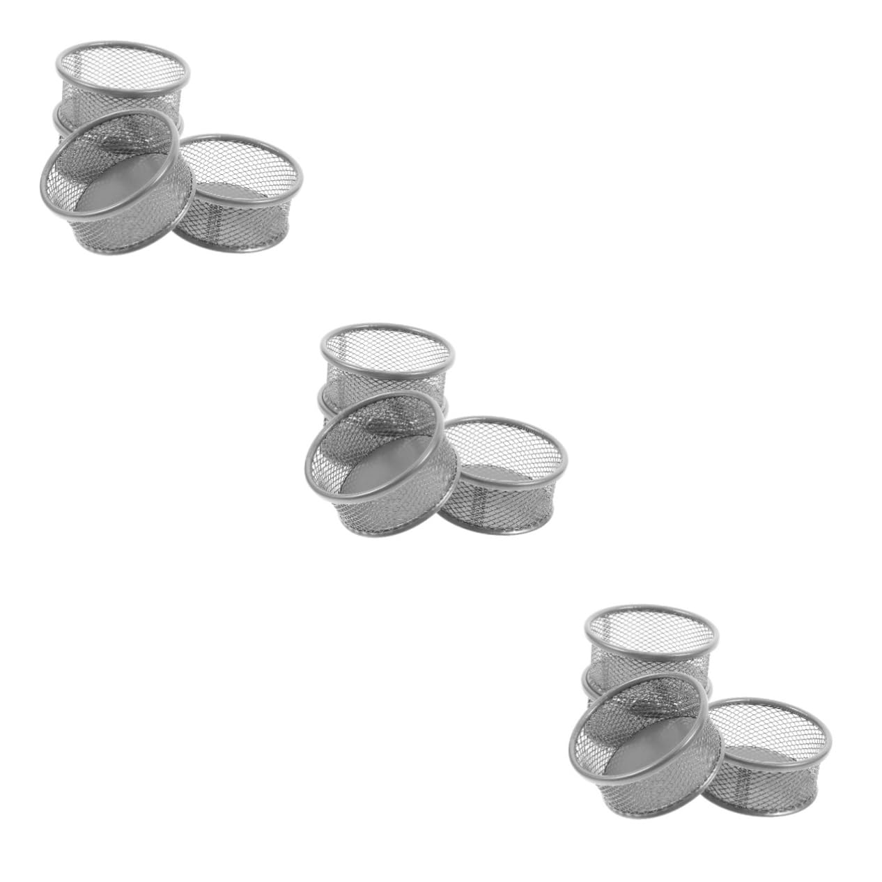 Boîtes de rangement en maille pour papeterie de bureau SHINEOFI et trombones