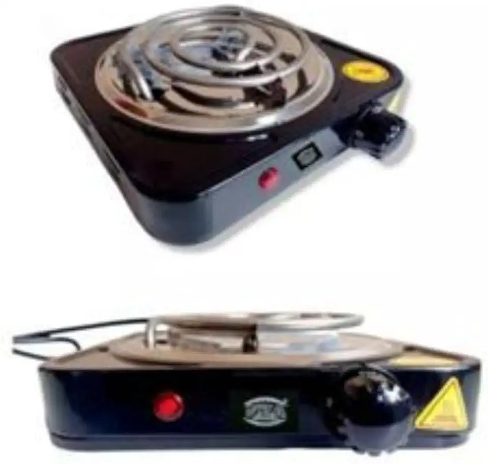 Cooktop Elétrico Portátil 1 Boca 1200W com 5 Níveis de Temperatura, Uso Prático e Doméstico (Preto 220v)