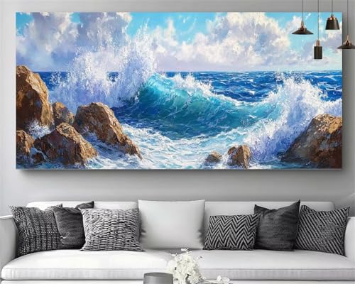 Canevas artisanat loisirs decoration mer en broderie diamant 5D DIY point de croix