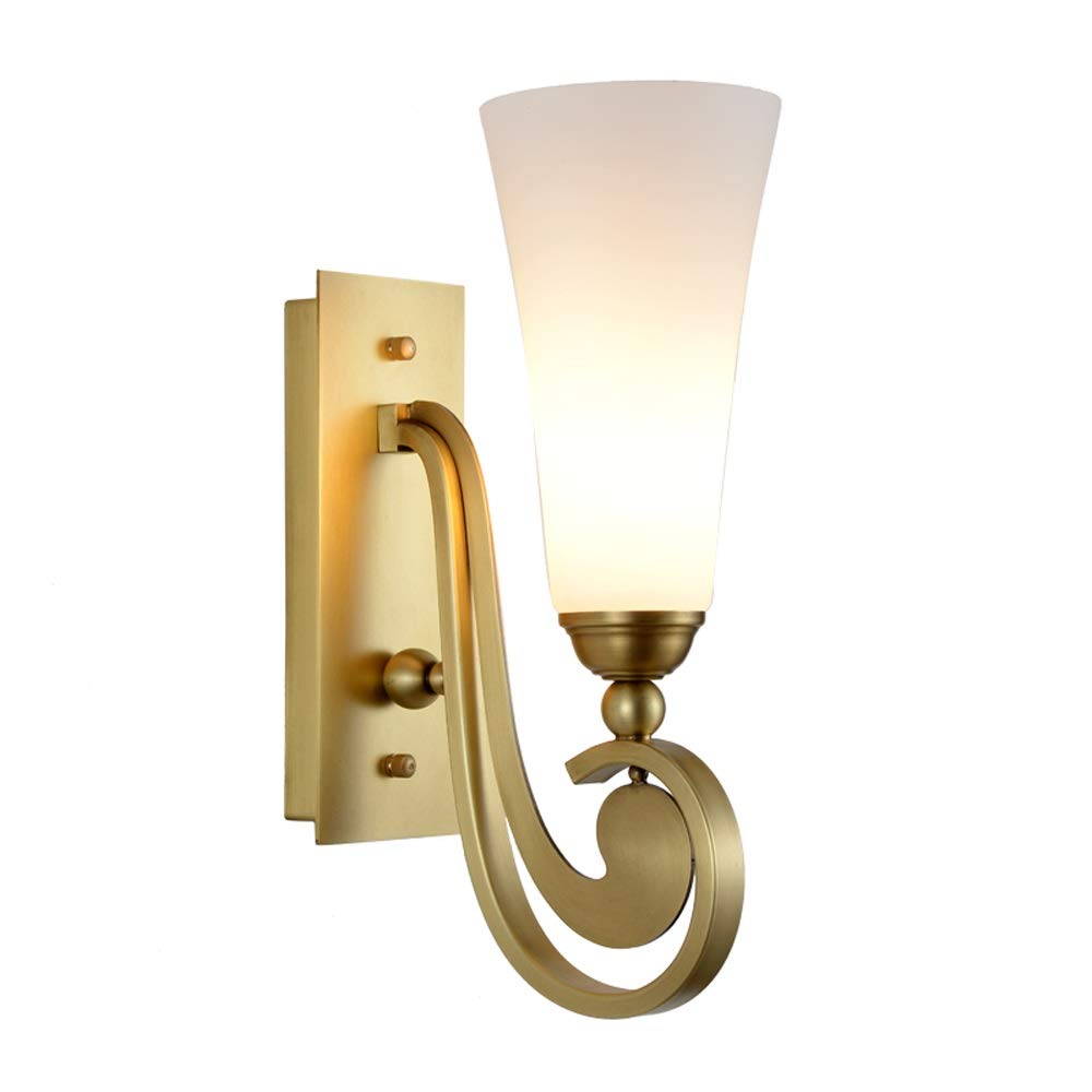 HPTHLY Wall Mounted Light Wall Light Over Mirror Wall Sconce Hallway Wall Lamps Living Room, Wall Lanterns Indoor Brass Glass Lantern Room Art Decor Fixtures