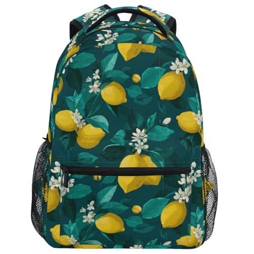 Pfrewn Kids Lemon Yellow Citrus Fruits (97) Backpacks for Girls Boys Lightweight Backpack for Students School 17