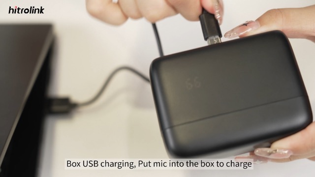 HITROLINK Wireless Lavalier Microphone with Charging Case, Dual Lavalier Microphone for Interviews, Live Streaming, YouTube, TikTok, Vlog, 30H Working