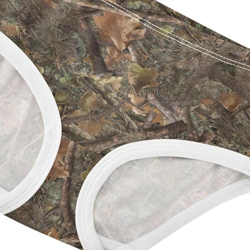 Girls Underwear Soft Cotton Camouflage Forest Kids Panties in Sizes 2/3t, 4t, 5t, 6 and 84