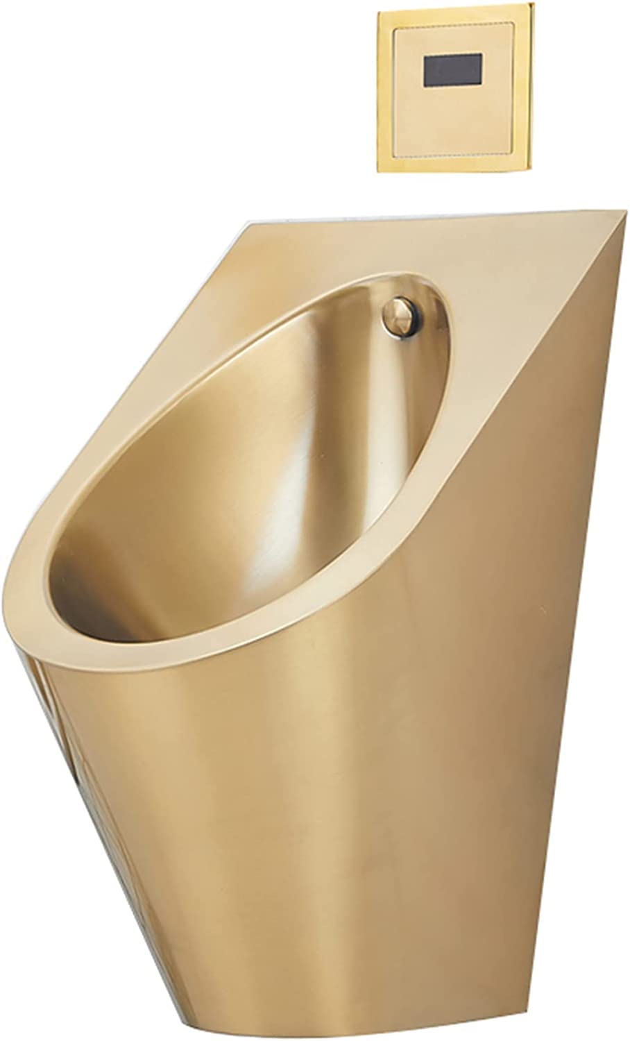GTHTUHFD Wall Mounted Men'S Urinal, Gold Small Vertical Drainage Public Toilet, Urinal + Sensor,Urinal + Sensor,urinal + sensor