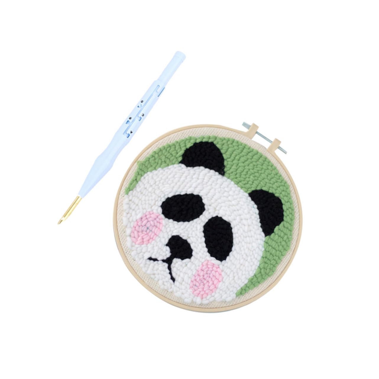 SEWACC 2ensembles Kit De Couture Diy Panda Outils De Broderie Base Rond Fils Colorés Pour Garçon Fille Activité Manuelle Créative à Domicile