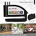 YOHOOLYO Disc Brake Lock, Anti Theft Motorcycle Motorbike Alarm Disc Lock, 110dB Alarm Sound and 6mm Pin Bonus Carry Pouch