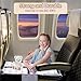 Toddler Airplane Bed, Airplane Seat Extender for Kids, Portable Toddler Bed, Baby Airplane Travel Essentials for Kids, 31.1x17.3in Foldable, Comfortable, Waterproof, Durable and Safe