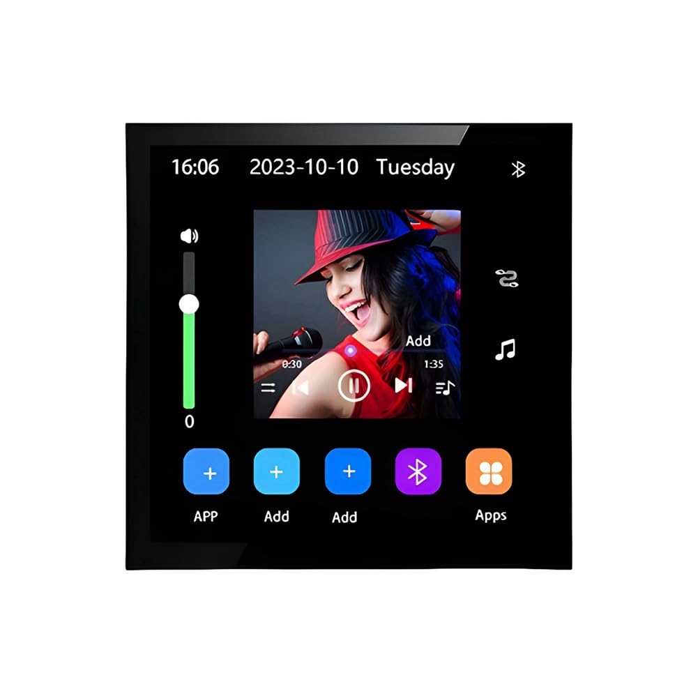 Sonorisation résidentielle simplifiée avec l'amplificateur mural tactile Android 10 Bluetooth