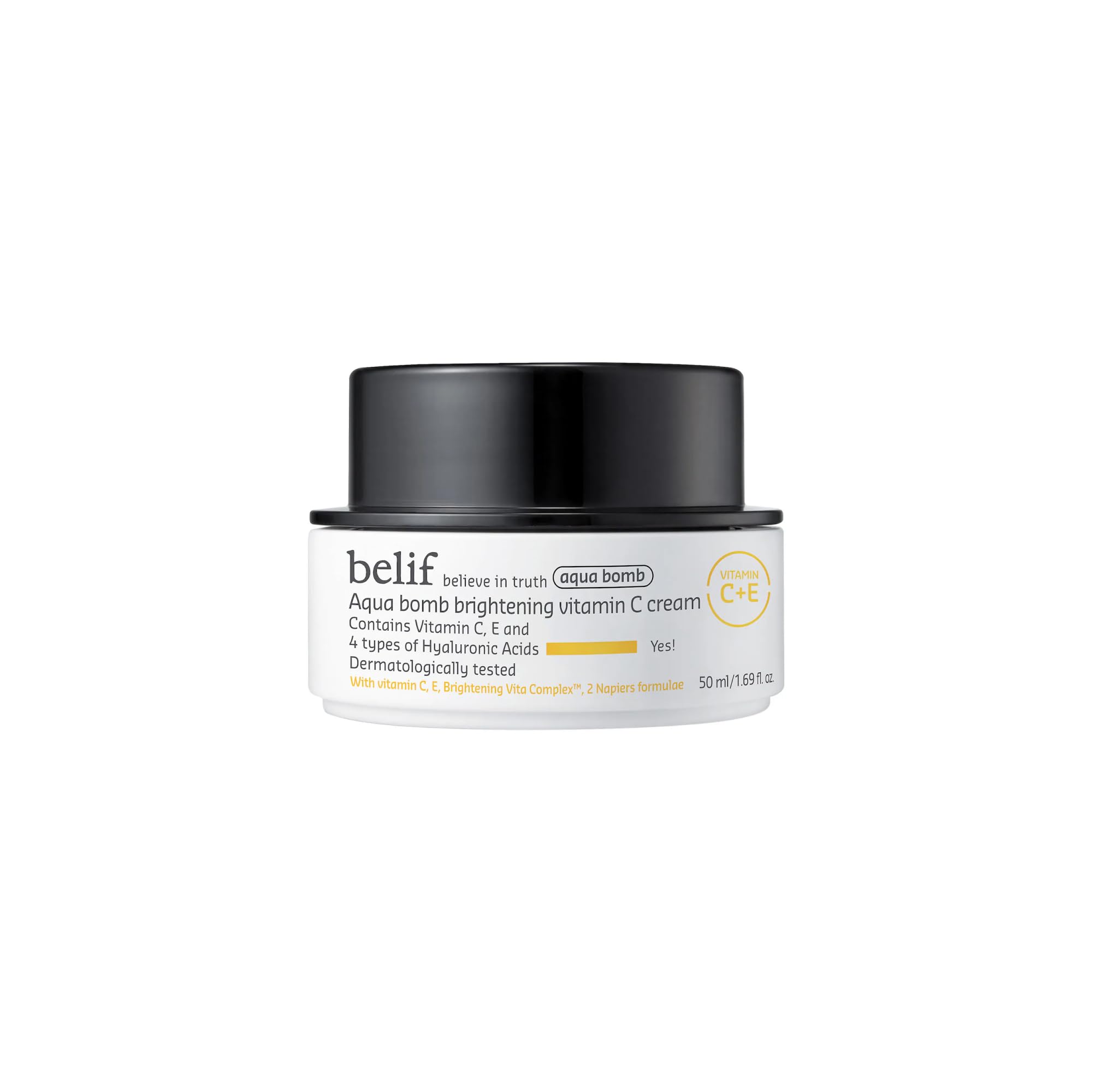 belif Aqua Bomb Vitamin C Face Cream Moisturizer, Infused with Hyaluronic Acid, Vitamin C & Vitamin E, Intense Hydration, For All Skin Types, Korean