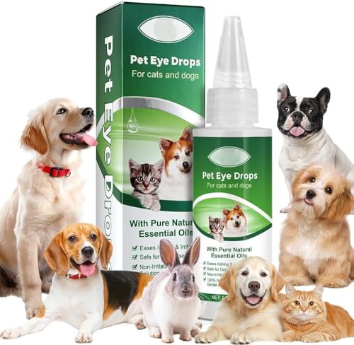 AIQIUSHA Dog Eye Drops 60ML for All Animal Eye Wash,Helps...