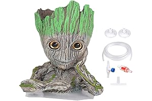 Glowing Groot Tree Statue Aquarium Bubbler for Home Fish Tank Decoration