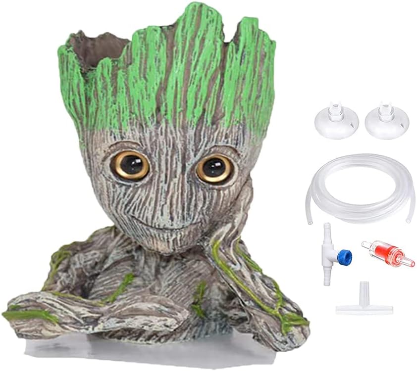 TEEMO Aquarium Air Bubbler Decorations - Oxygen Pump Crafts Ornaments for Aquarium Fish Tank Décor with Air Bubbler Stone