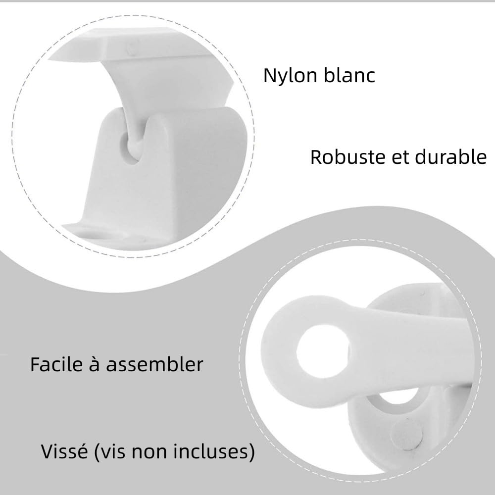 1x Kit De Retenue De Porte En Forme De T Arrêt Retenant Support, Loquet