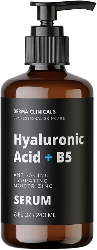 Hyaluronic Acid Serum with Vitamin B5, Anti-Aging, Hydrating facial Serum, Plumping, Lightweight, Fast Absorbing - 8oz