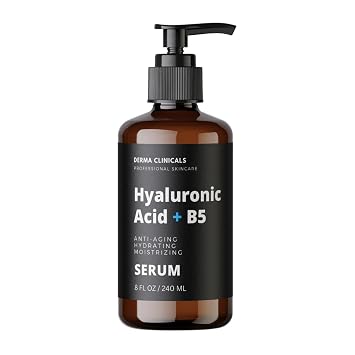 Hyaluronic Acid Serum with Vitamin B5, Anti-Aging, Hydrating facial Serum, Plumping, Lightweight, Fast Absorbing - 8oz