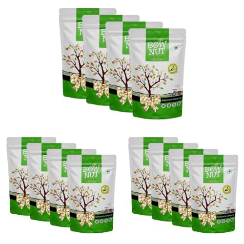 Image of Bownut Kaju (Cashew) 800 Grams (200 Grams X 4) for All Ages | High in Protein and Boosts Energy and Build Immunity | Healthy Nutritious Cashew Nut | Delicious Vegan & Crunchy Kaju Nut for Cooking and Raw Eating