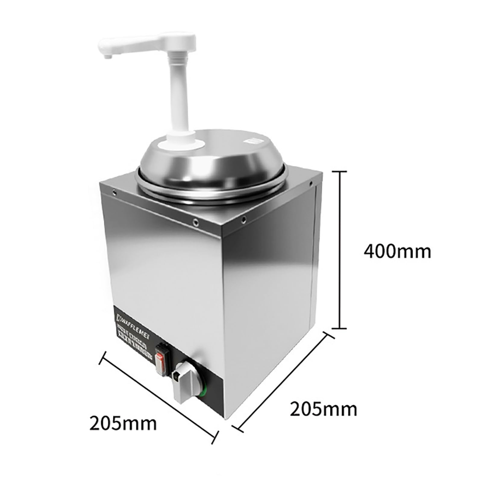 Dispensador eléctrico de queso nacho, calentador de caramelos calientes, aislamiento térmico de 360°, control de temperatura, extraíble para limpieza, diseño antideslizante para cafetería y fiesta en