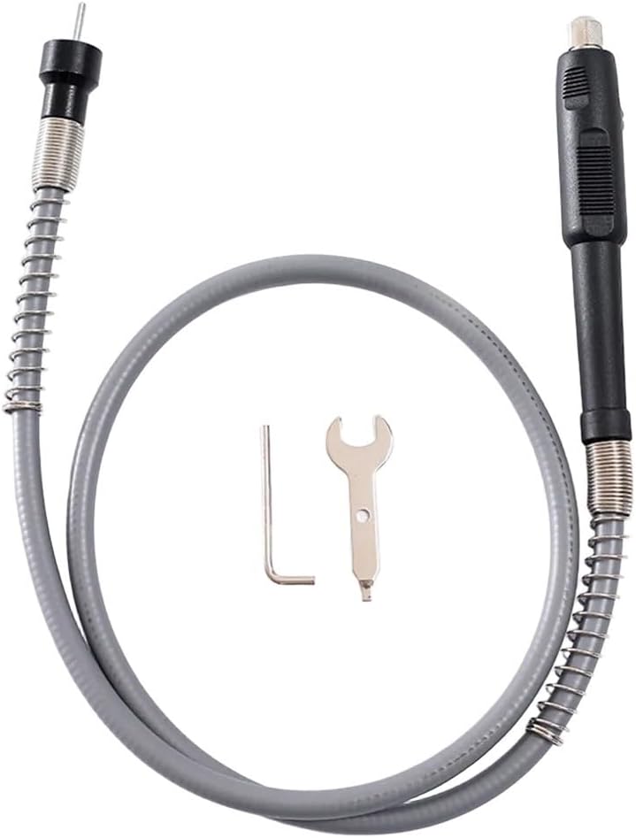 Flexible Shaft Attachment Angle Grinder and Drill – 3-Jaw Chuck Compatible Extension Cable with Ergonomic Pen, ABS + Construction(B)