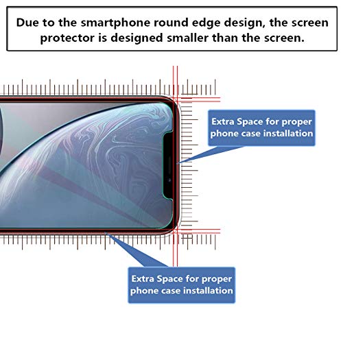 Yohii Funda con Cuerda Compatible con iPhone XR y [2 Pack] Cristal Templado Protector de Pantalla, Carcasa Transparente TPU Suave Silicon Colgante Ajustable Collar - Negro