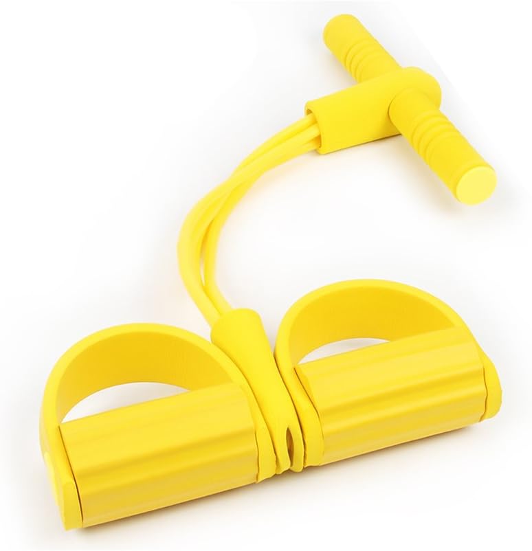 LvDD Resistance Band Yoga Sports Equipment for Belly Abdomen Waist Arm Leg Exercise, Elastic Bodybuilding Fitness Slimming Training Exercise Bands, Portable Home Gym Sit-ups Device (Yellow)