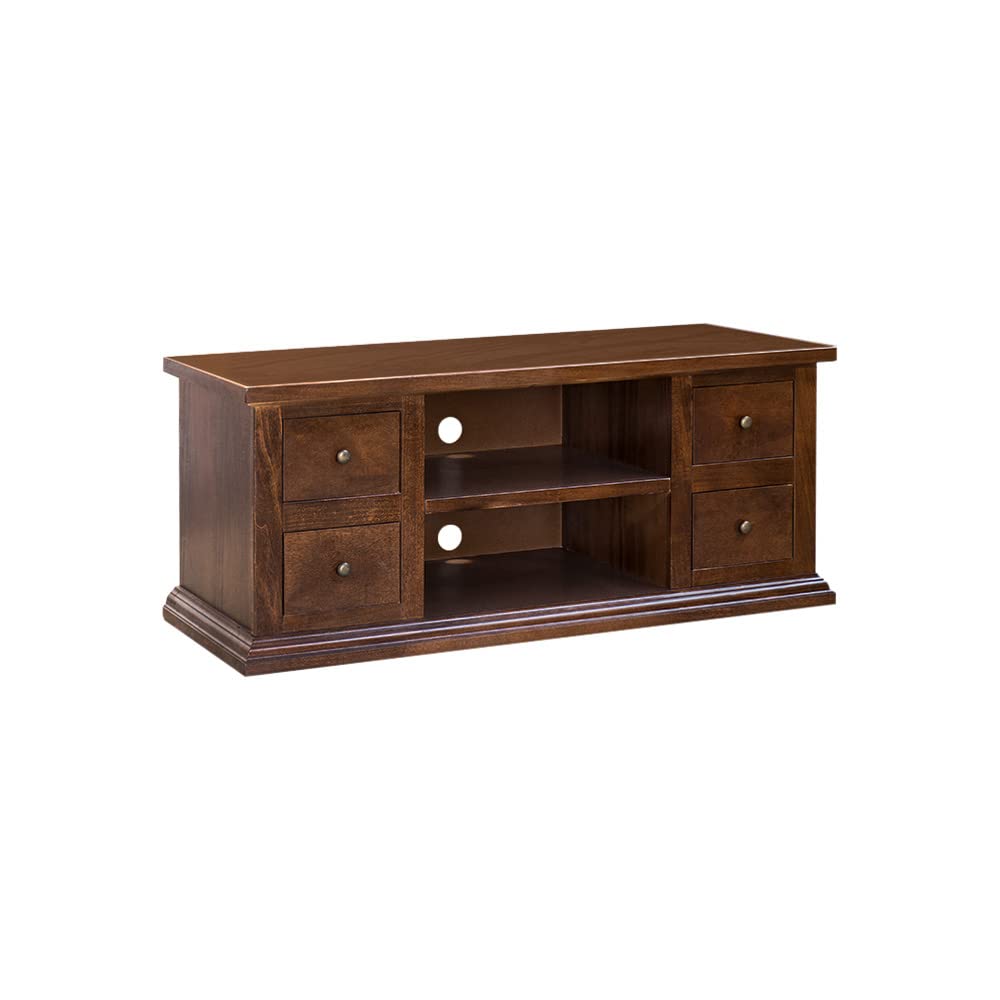 Vicentini arreda Porta TV in legno colore noce arte povera, 120 cm