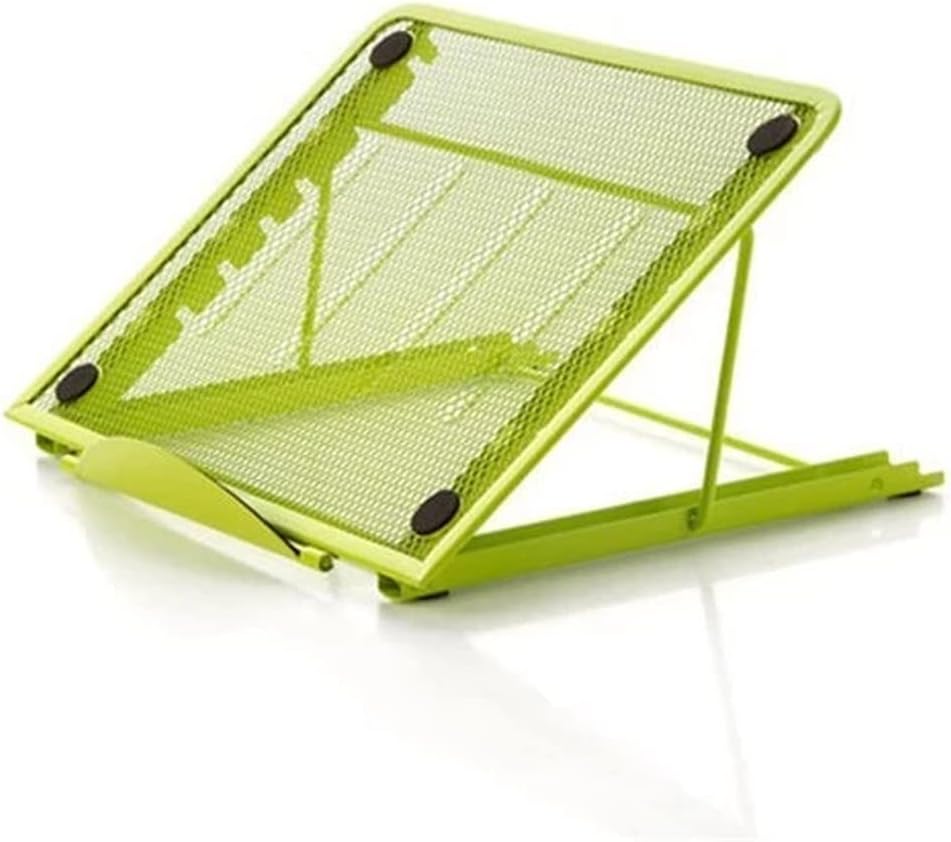 Portable/Folding/Adjustable Mesh Laptop/Notebook/iPad Table Desktop Cooling Stand/Rack/Display/Support/Holder, Green