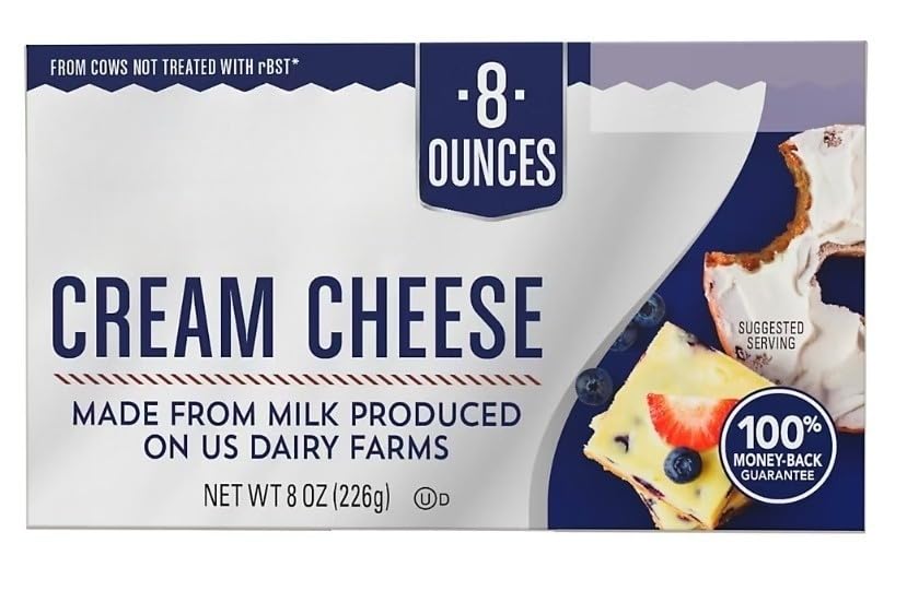 Cream Cheese Block contains many opportunities to be creative throughout your day. Has no artificial preservatives or flavors, so you can have a satisfying snack you won't feel guilty about. fun way to add something delicious to every meal. Beyond desserts, this creamy, spreadable, and smooth cream cheese is also perfect on your favorite veggies, bagels, crackers, pasta sauces, dips, and more. 6 PK [ 48 oz , 3 lb ]