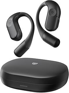 ساوند بيتس سماعات اذن لاسلكية بلوتوث 5.3 من شات فري مع خطاف للاذن، مريحة للغاية، صوت جهوري عميق، ميكروفون مزدوج، سماعات بخاصية الغاء الضوضاء، معادل مخصص، اتصال متعدد النقاط، 32 ساعة، تطبيق