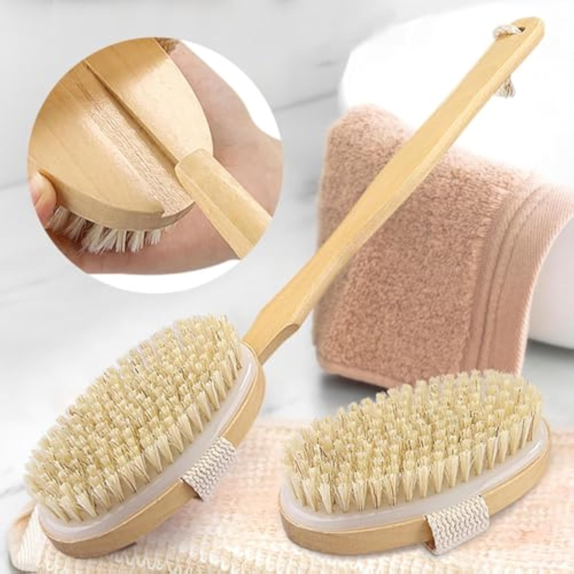 Bath Shower Brush with Long Handle, Body Brush