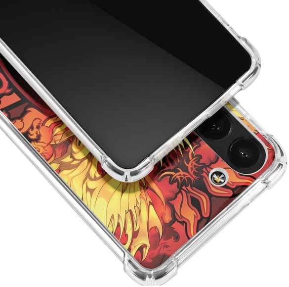 Skinit Clear Phone Case Compatible with Galaxy S23 Plus - Officially Licensed Fire Dragon by Ruth Thompson Design