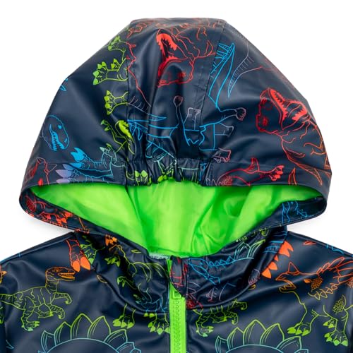 Dreamwave Dinosaur Zip Up Waterproof Hooded Rain Jacket Coat Toddler to Big Kid2