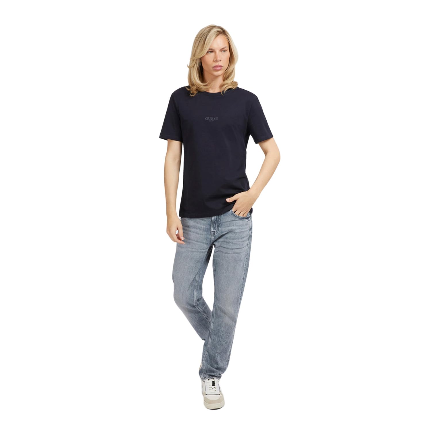 Guess Short Sleeve T-Shirt - Male - T-Shirts - Blue - Xl - Tops