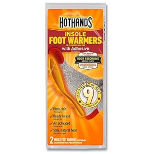 HotHands Insole Foot Warmers With Adhesive – Long Lasting Safe Natural Odorless Air Activated Warmers – Up to 9 Hours of Heat (3-Pack)