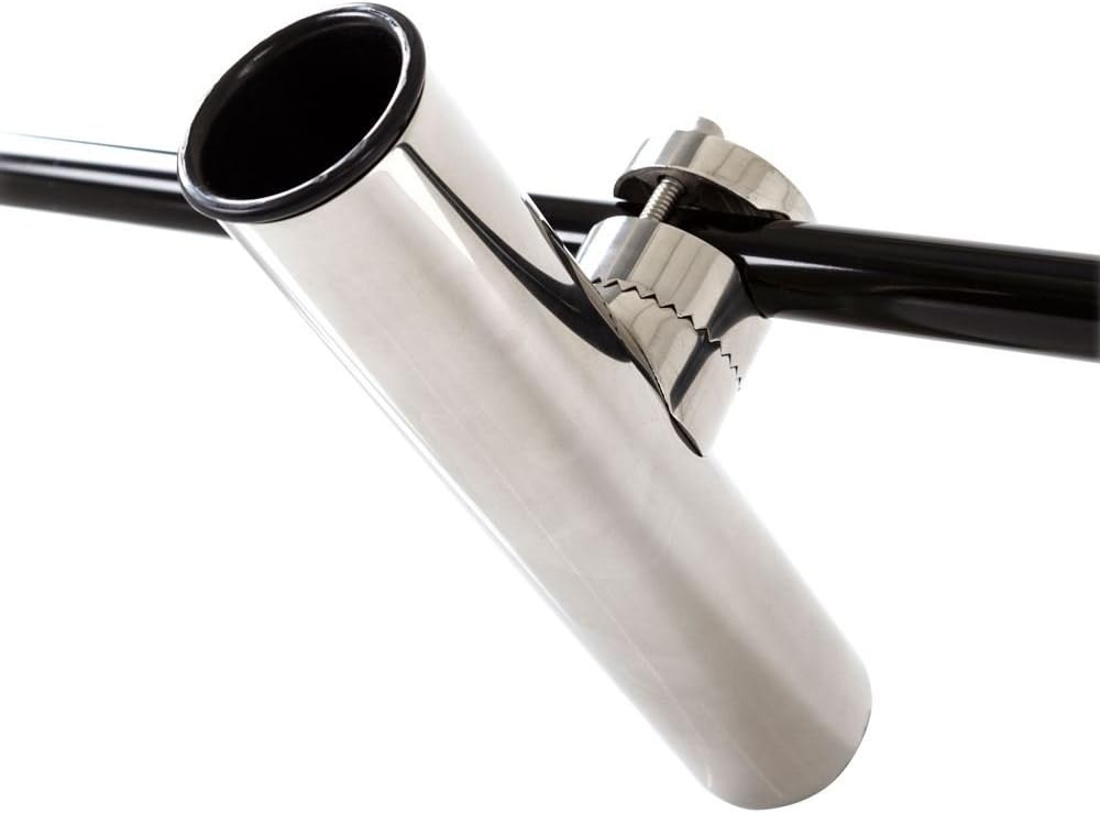 Tournament Fishing Rod Holder 360 Degree Stainless Steel Clamp-On