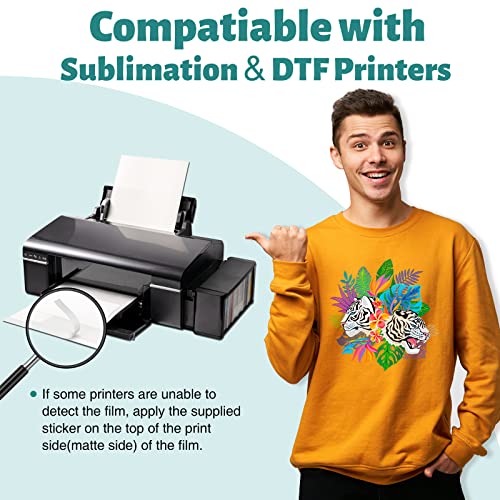 Kasyu Dtf Transfer Film,-A4(8.3" X 11.7") 30 Sheets Glossy Direct To Film For All Dtf&Dtg Printer, Pretreat Transparency Iron-On Transfer Paper & 1 Pcs Sticker For Dtf Sublimation Inkjet Printer #TOP1
