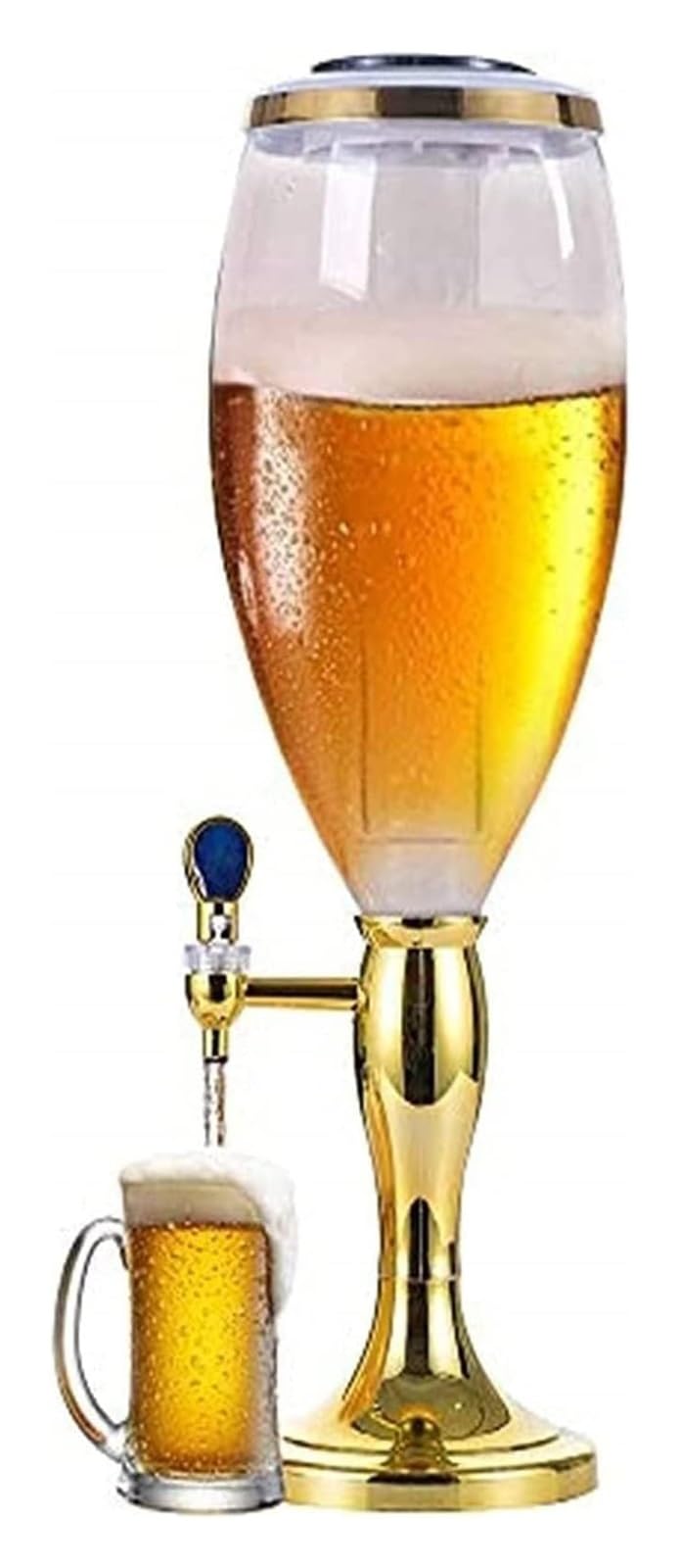 asdchZen Drink Dispenser 3L Beer Dispenser, Spherical Beverage Dispenser, Bar Beverage Tower
