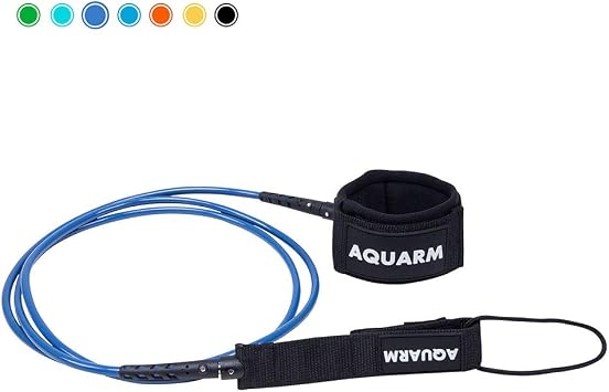 Surfboard Leash 6/7/8/9 Feet, Straight Leg Rope Premium SUP Leashes for Shortboard, Longboard, Paddleboard, Surf Boards, Surf Leash with Double Stainless Steel Swivels