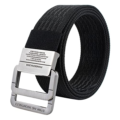 Cinto de Trabalho Masculino, Cinto de Trabalho de Nylon Bem Tecido para Caminhadas (Preto)