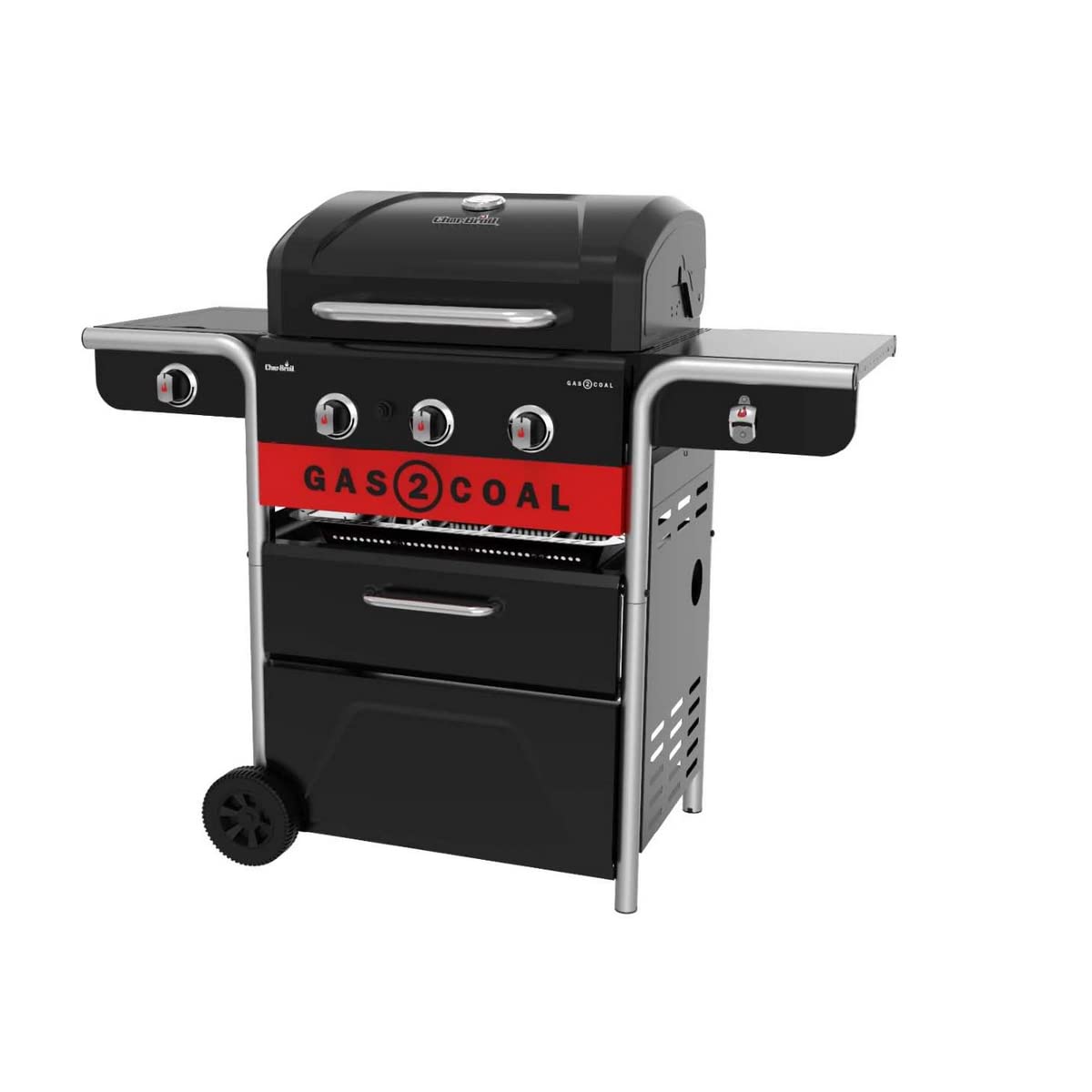 Char-​Broil Barbecue Hybride Gas-​Carbone Gas2Coal 2.0 3B - Surface de cuisson 62 x 43 cm