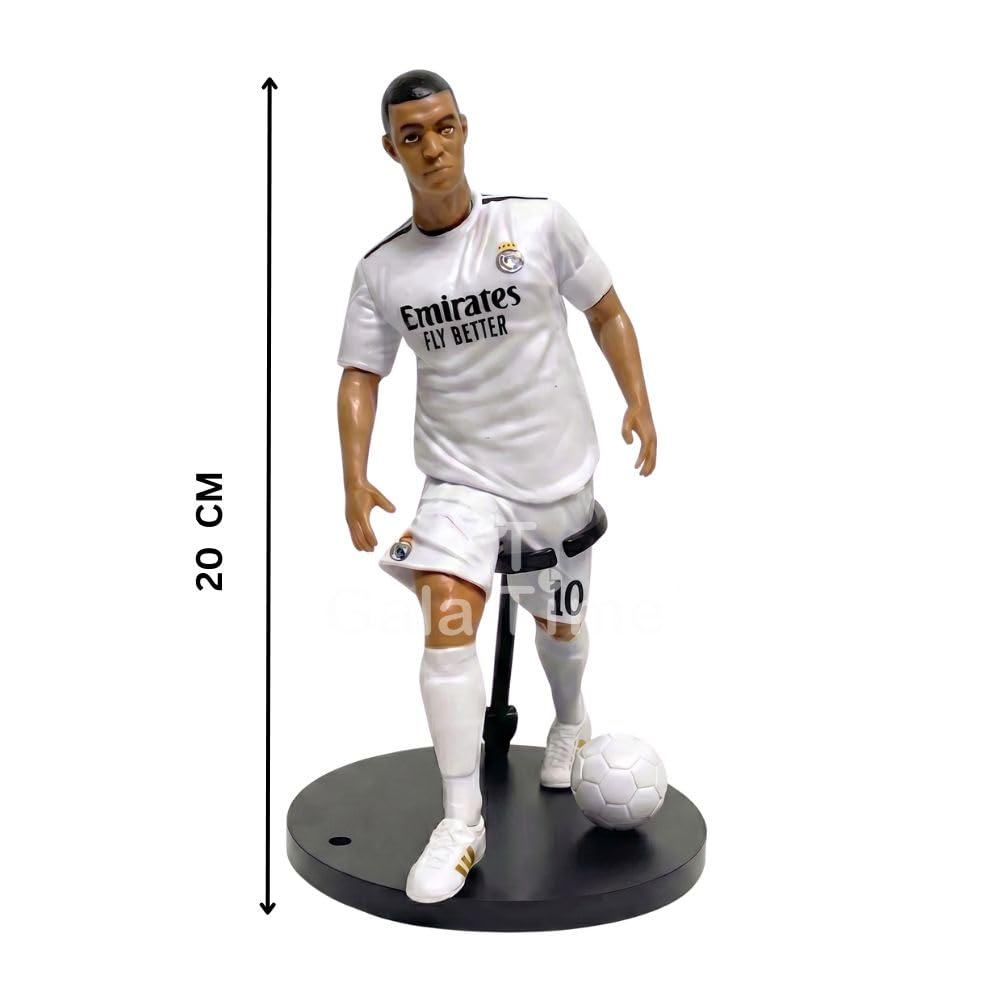 Image of No 10 Football Player Action Figure Sports Collectible Static Figurine with Stand Ball Detailed Display Showpiece Gift for Kids Adults Football Fans Home Office Desk Decor