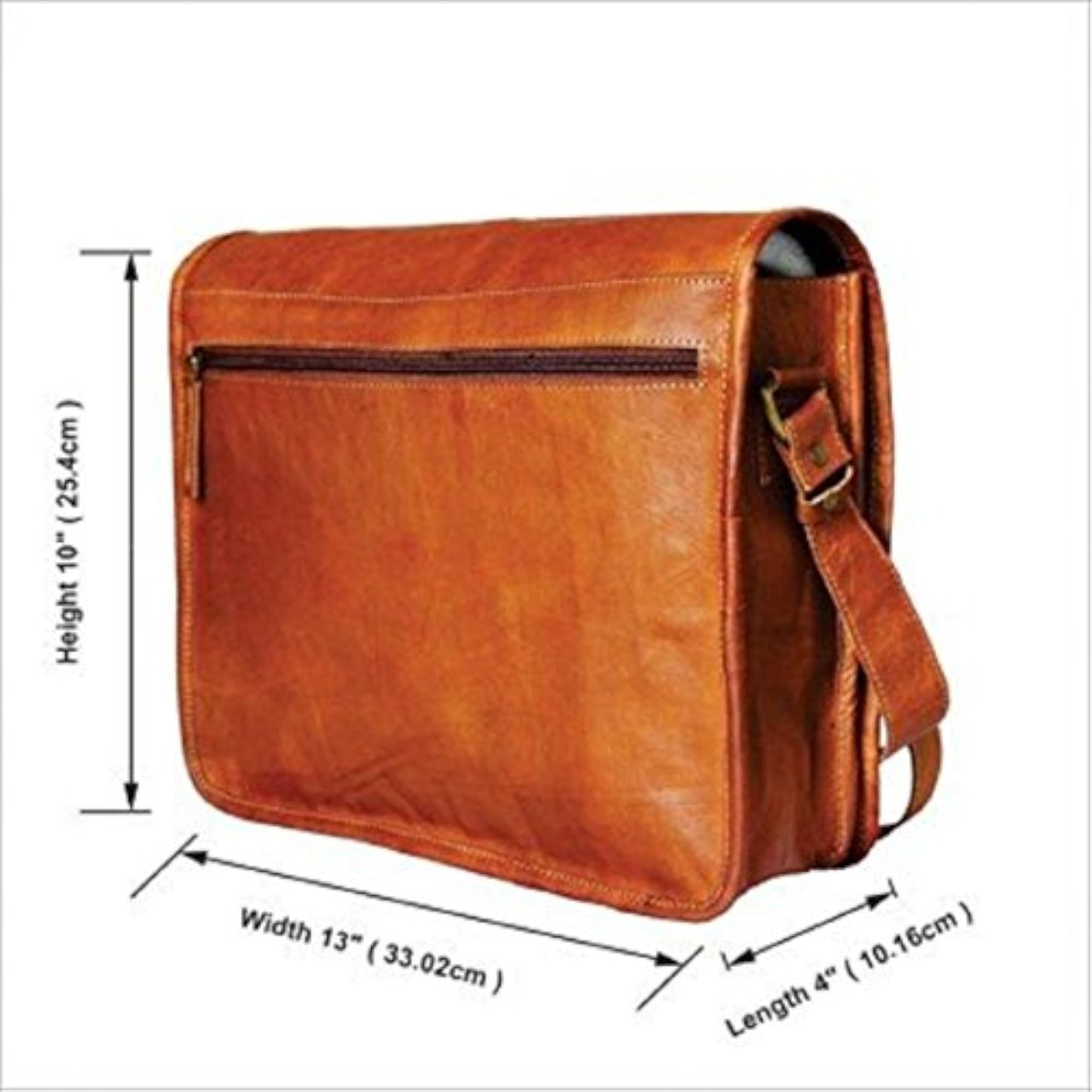 Leather Full Flap Messenger Bag